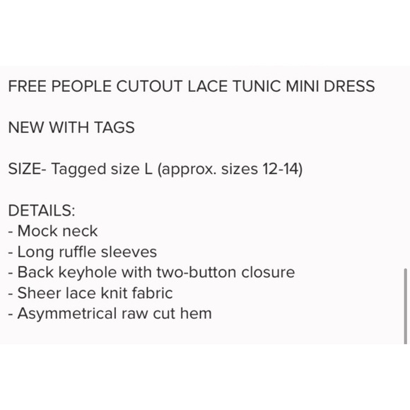 Free People BoHo cross my heart Tunic - Picture 5 of 5